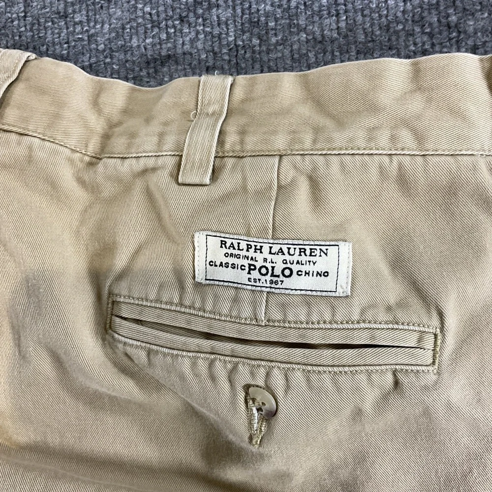 Polo Ralph Lauren Prospect Pants Mens 38x32 Khaki Chino Classic Fit Cotton Tan